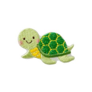 MONO-QUICK — Écusson thermocollant tortue vert 4 x 2,5 cm
