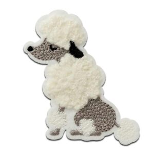 MONO-QUICK — Écusson thermocollant caniche en chenille 6,9 cm