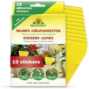 NEUDORFF — Pièges jaunes anti-insectes volants, 10 pièces