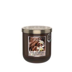 HEART & HOME — Bougie parfumée jarre Bois de santal vanille 30h