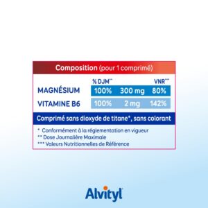 Alternative view of ALVITYL Magnésium 300 mg + Vitamine B6 — comprimés 45 jours