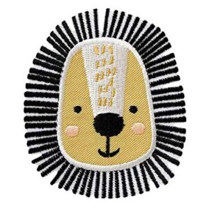 MONO QUICK — Écusson thermocollant tête de lion 6,5 x 7,5 cm