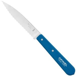 OPINEL N°113 — Couteau à tomates cranté 10 cm manche bleu