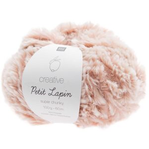 RICO DESIGN Creative Petit Lapin — Pelote fausse fourrure rose 100g
