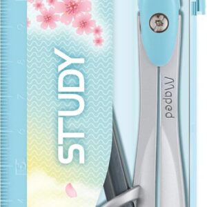 MAPED Study Pastell — Boîte à compas rose, bleu clair, lilas