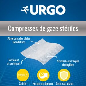 Alternative view of URGO — Compresses de gaze stériles 10 x 10 cm, 25 sachets