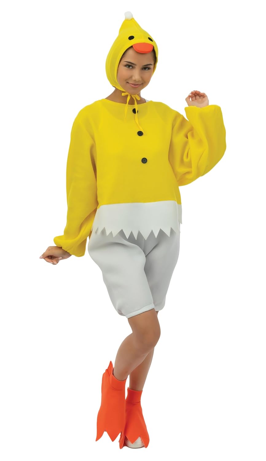 P'TIT CLOWN — Déguisement adulte poussin taille unique jaune – Image 2