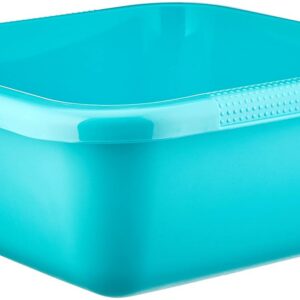 CURVER — Bassine carrée 6 L bleu turquoise
