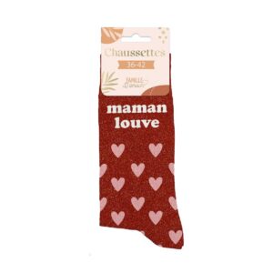 Alternative view of STC — Chaussettes pailletées maman louve