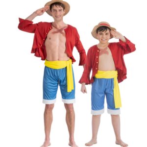 Alternative view of CHAKS — Costume Luffy pour homme 4 pièces One Piece