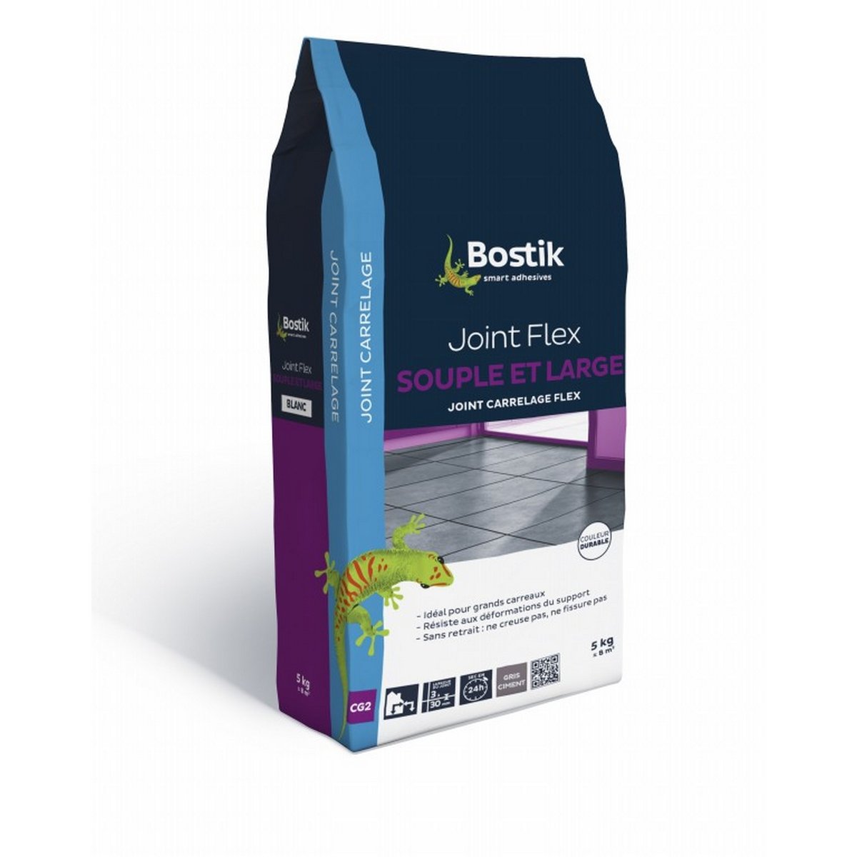 BOSTIK — Joint souple large gris ciment 5 kg