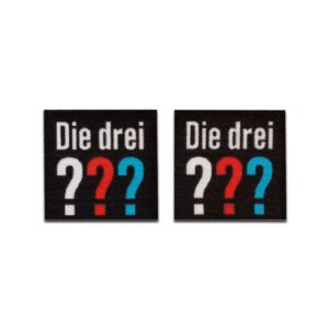 MONO QUICK — Lot de 2 écussons Die drei ??? logo