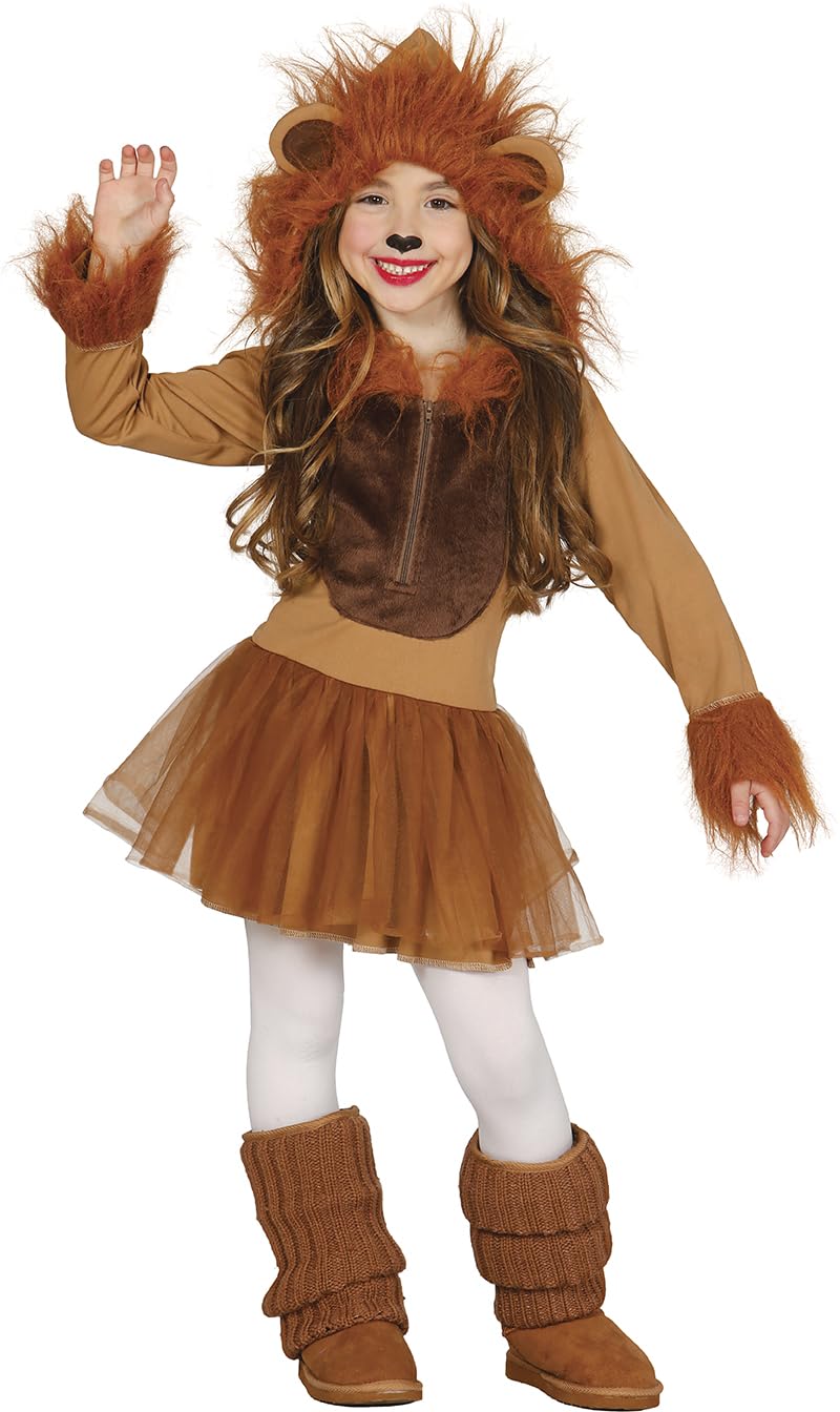 FIESTAS GUIRCA — Costume de lionne enfant 7-9 ans marron