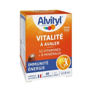 ALVITYL — Comprimés vitalité goût chocolat, 40 comprimés