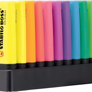 STABILO BOSS ORIGINAL — Surligneurs fluo, set de bureau x10