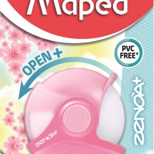 MAPED Zenoa Plus — Gomme blanche ronde avec étui rotatif