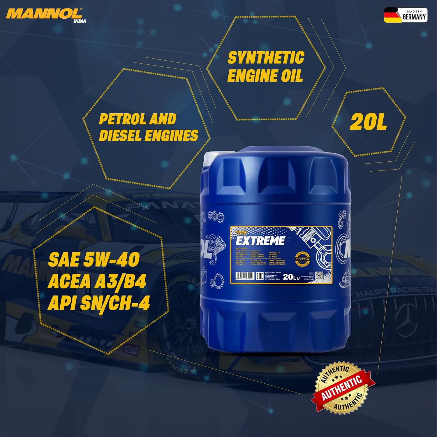 MANNOL — Huile moteur 5W-40 ACEA A3/B4 20 L – Image 3