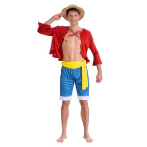CHAKS — Costume Luffy pour homme 4 pièces One Piece