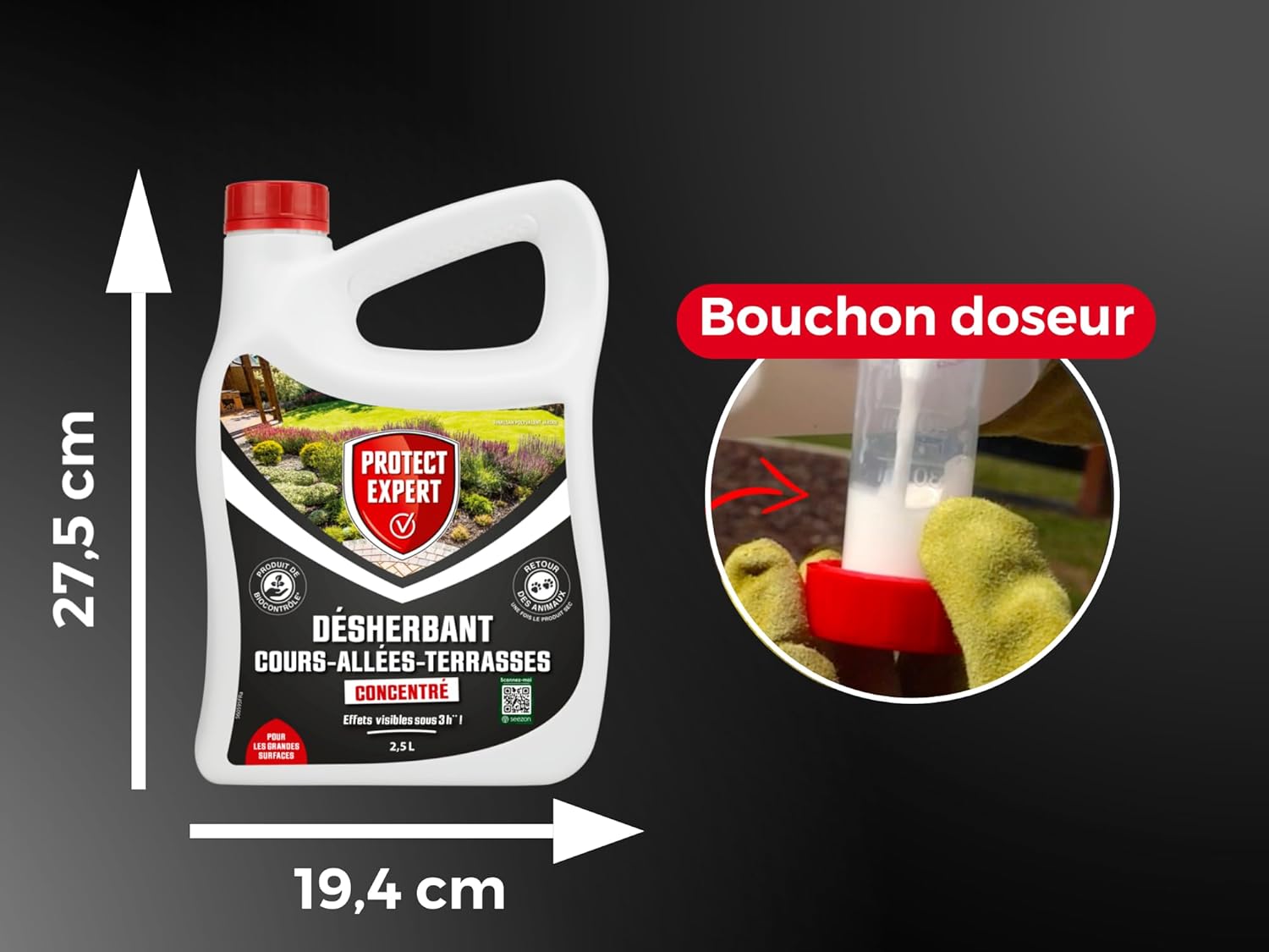 PROTECT EXPERT — Désherbant concentré 2,5 L effets visibles 3 h – Image 3