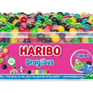 HARIBO Dragibus — Bonbons sans gélatine, sachet vrac 1,1 kg