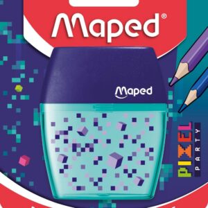 MAPED Shaker Pixel Party — Taille-crayons 2 trous avec réservoir