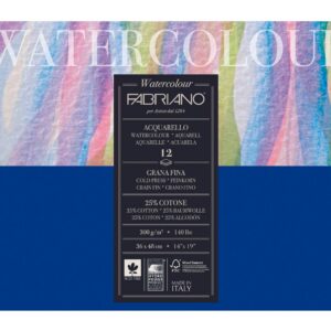 FABRIANO Watercolour — Bloc aquarelle 36x48 cm 12 feuilles