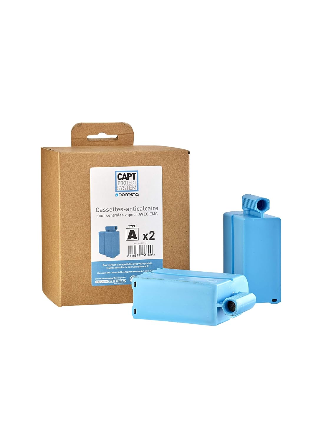 DOMENA — Pack de 2 cassettes anticalcaires Type A – Image 2