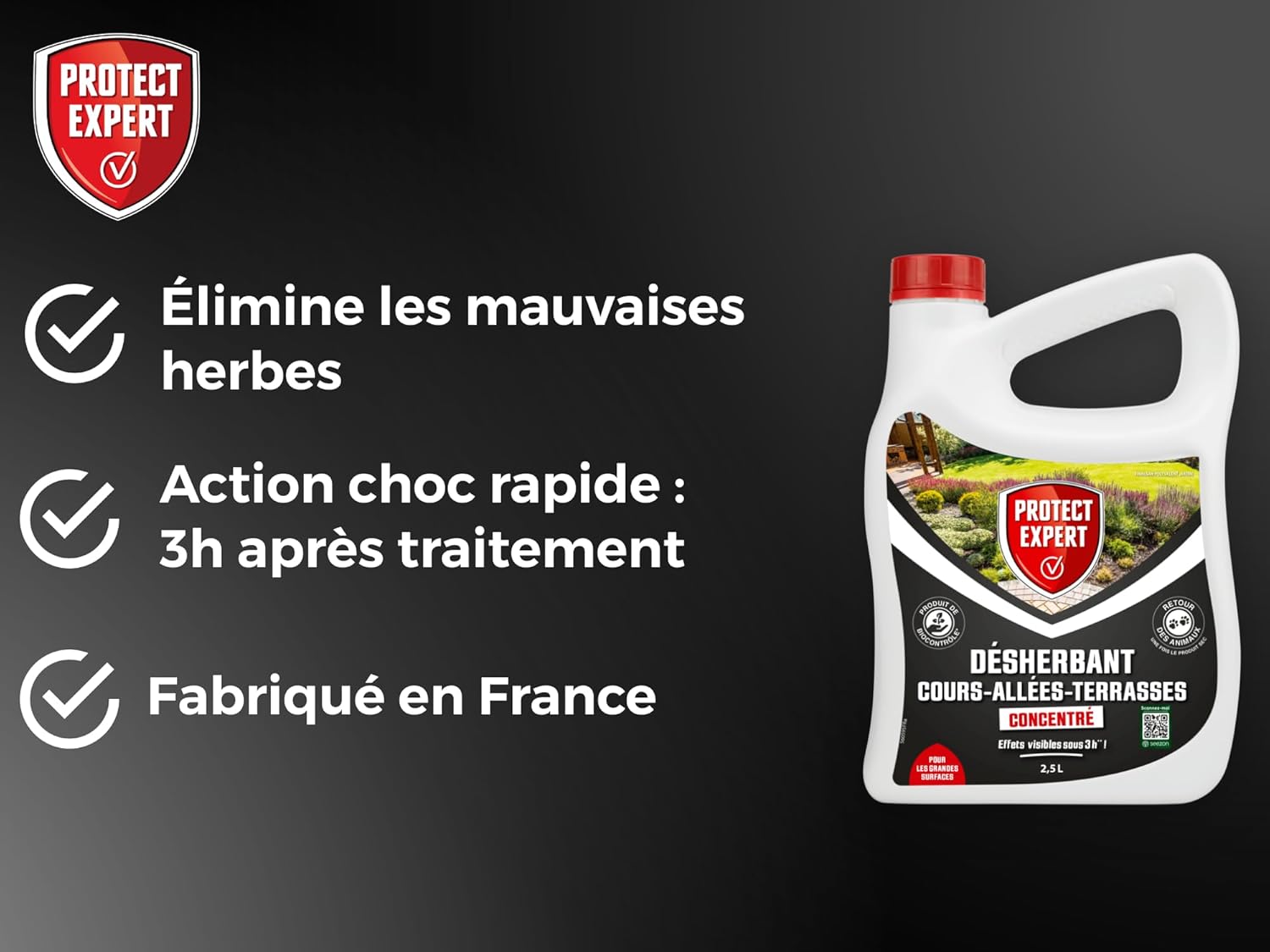 PROTECT EXPERT — Désherbant concentré 2,5 L effets visibles 3 h – Image 2
