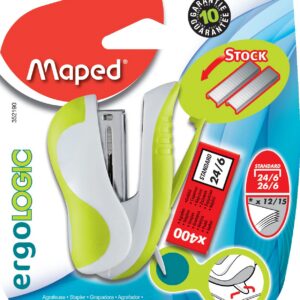 MAPED Ergologic — Agrafeuse 24/6 ou 26/6 verte