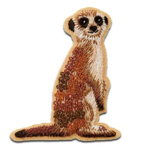 ANIMAL — Écusson thermocollant suricate 5,9 x 5,1 cm