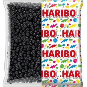 HARIBO Dragibus Noir — bonbons sans gélatine, sachet 1 kg