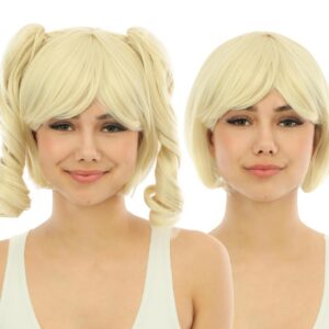 P'TIT CLOWN — Perruque manga femme courte à couettes détachables
