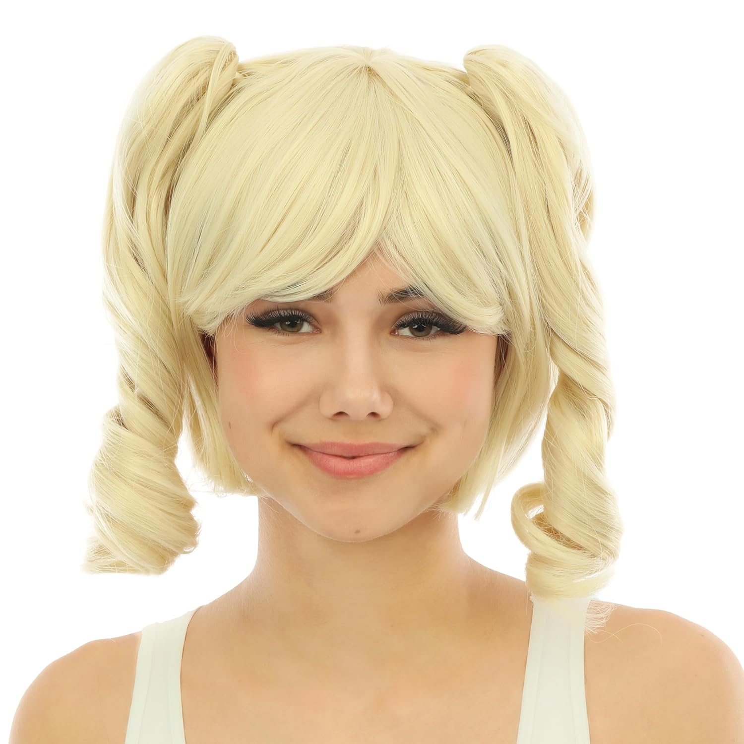 P'TIT CLOWN — Perruque manga femme courte à couettes détachables – Image 3