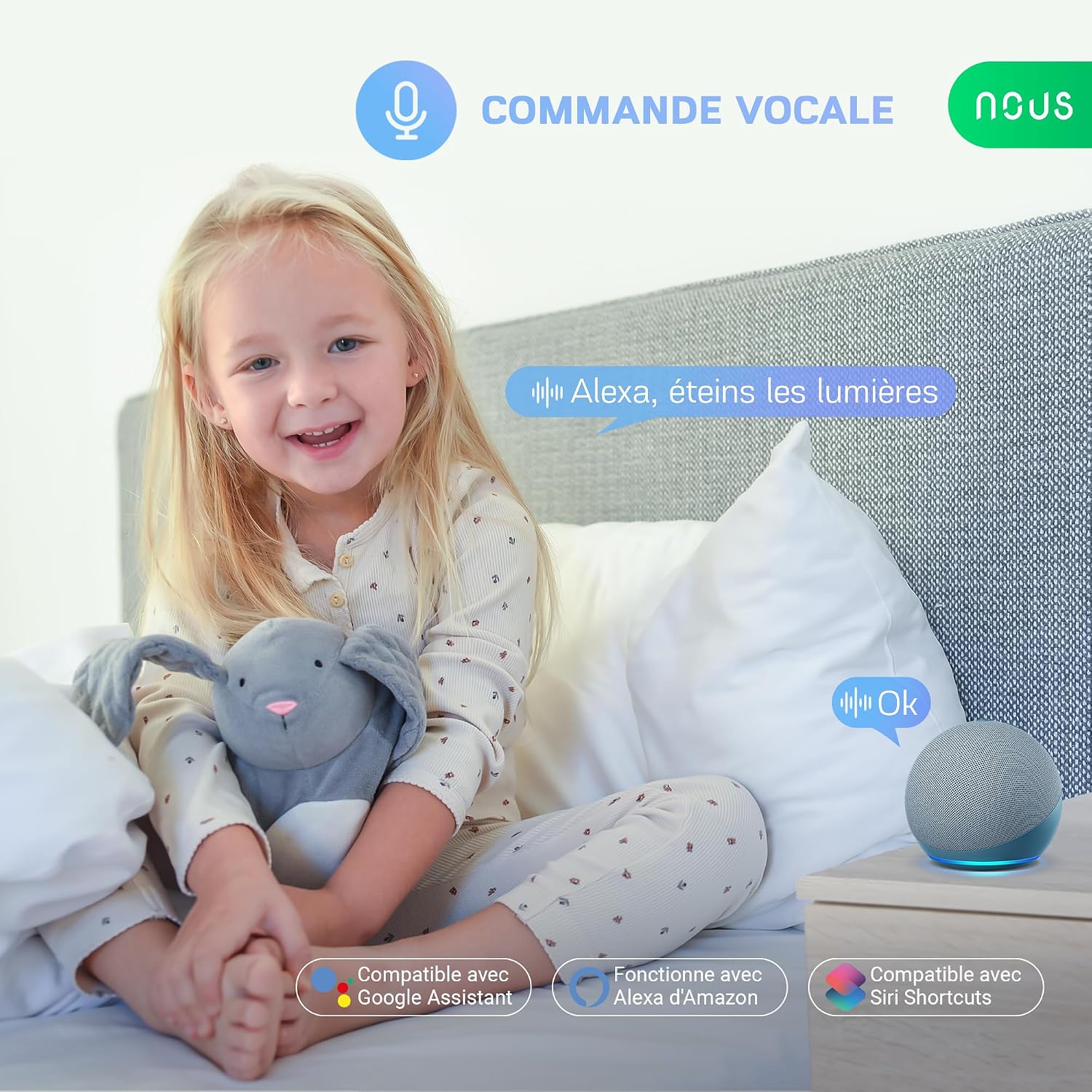 NOUS P3Z — Lot de 4 ampoules intelligentes ZigBee RGB E27 – Image 5