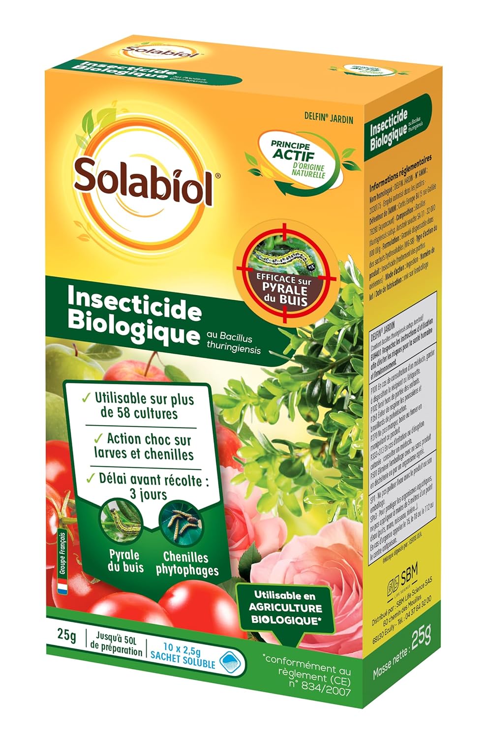 SOLABIOL — Insecticide biologique larves et chenilles 25 g
