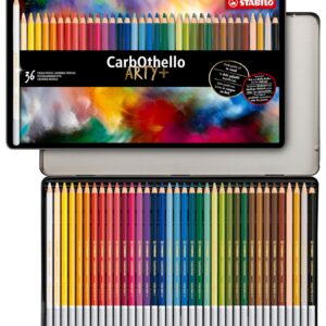 STABILO CarbOthello — Crayons de couleur pastel, boîte métal 36