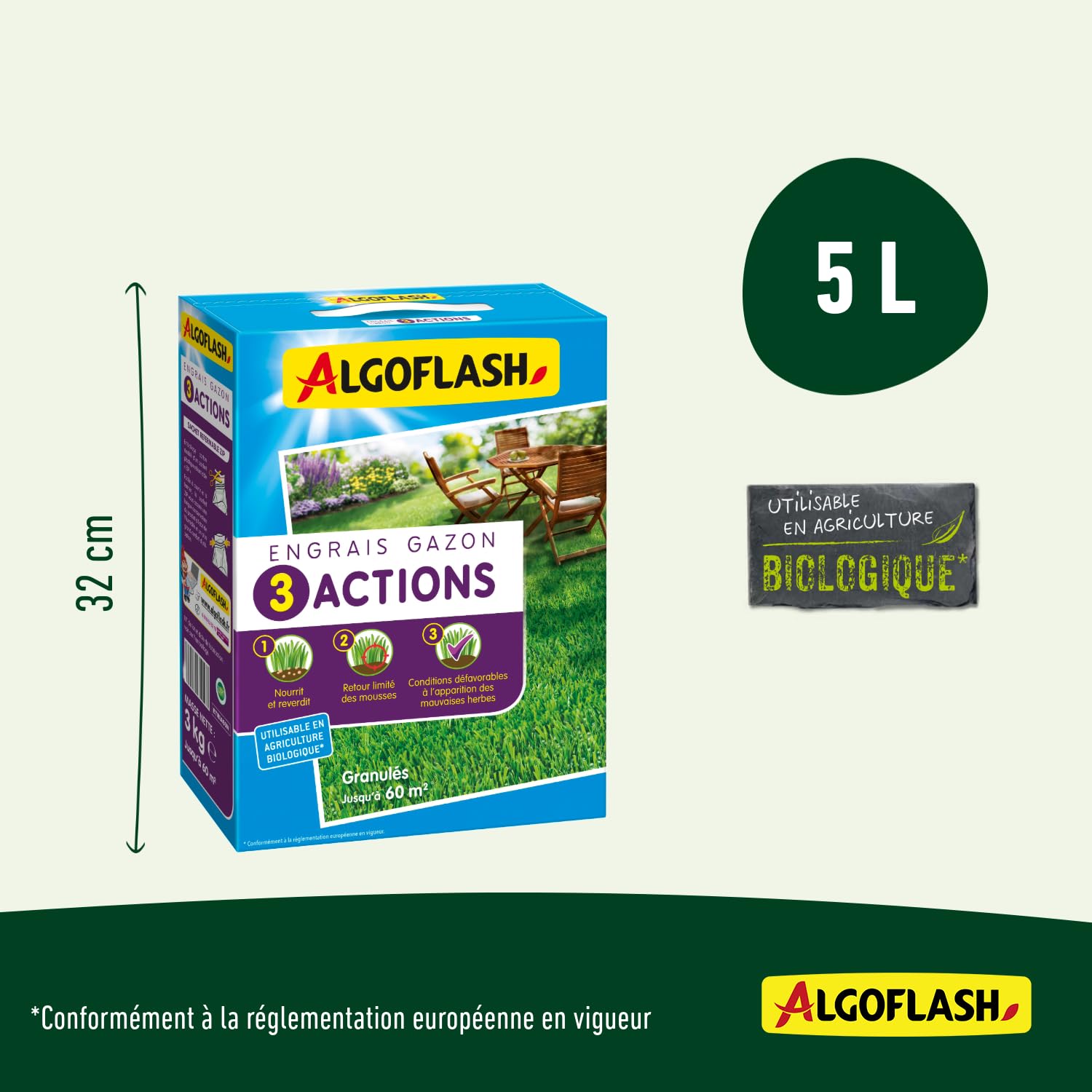 ALGOFLASH — Engrais gazon 3 actions 3 kg jusqu’à 60 m² – Image 4
