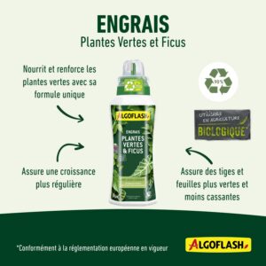 Alternative view of ALGOFLASH — Engrais liquide plantes vertes et ficus 500 mL
