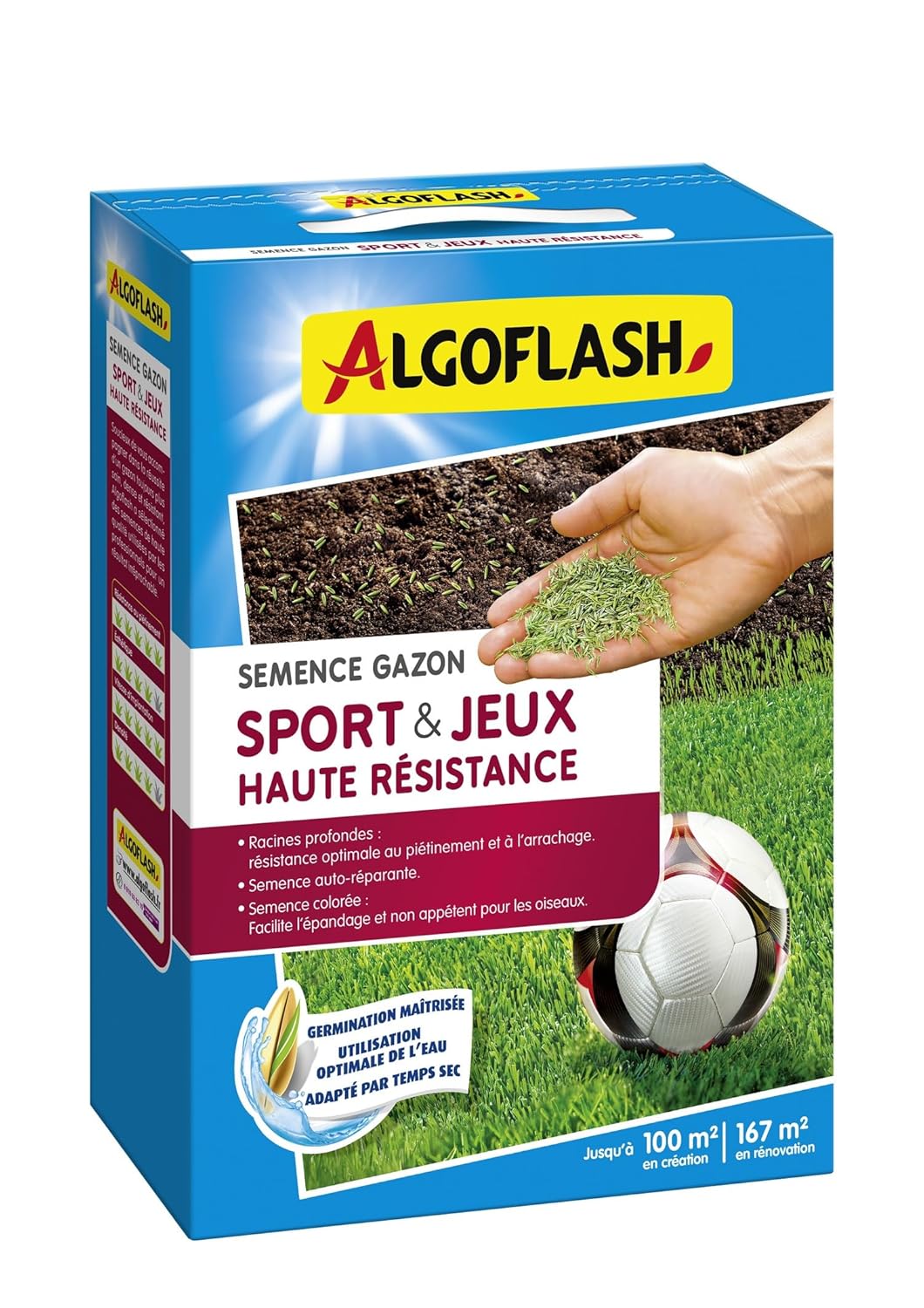 ALGOFLASH — Semence gazon Sport & Jeux 2,5 kg