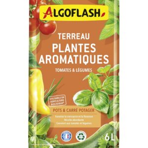 ALGOFLASH — Terreau plantes aromatiques, tomates et légumes 6L