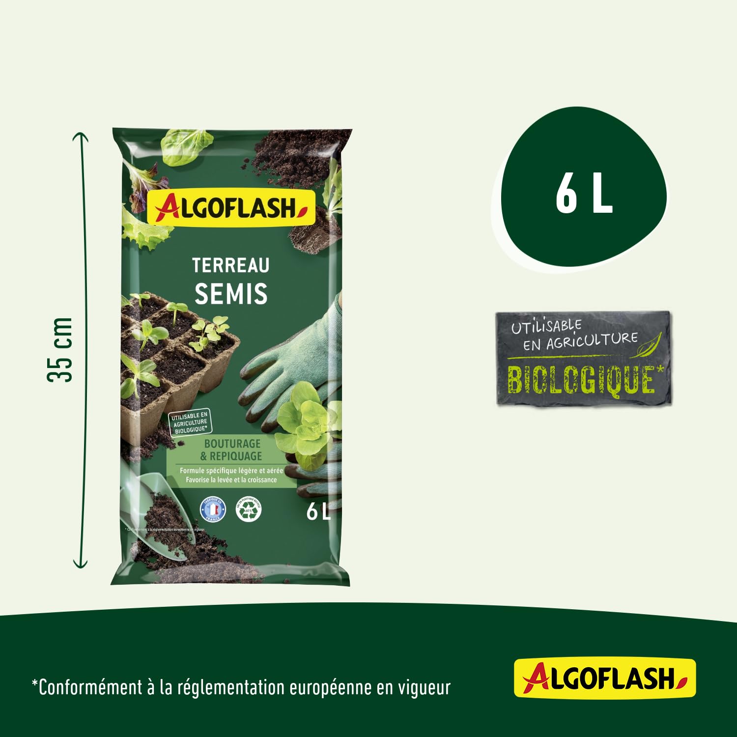 ALGOFLASH — Terreau semis, bouturage et repiquage 6 L – Image 3