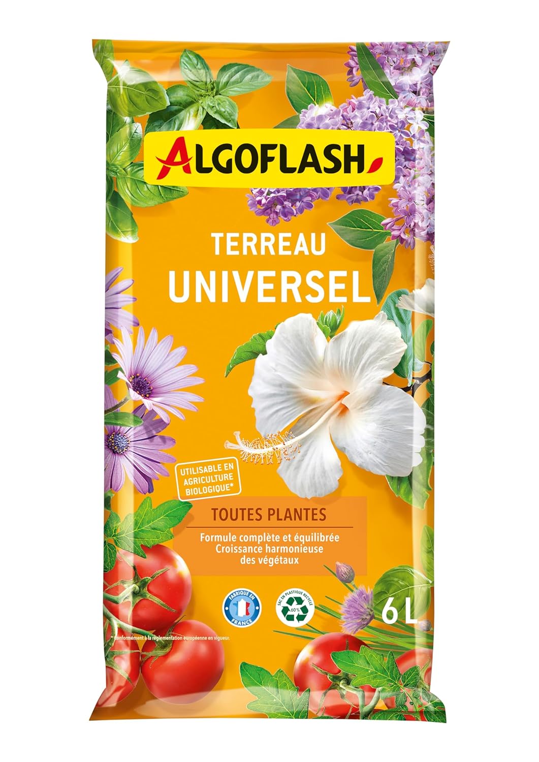 ALGOFLASH — Terreau universel 6 L utilisable en agriculture bio