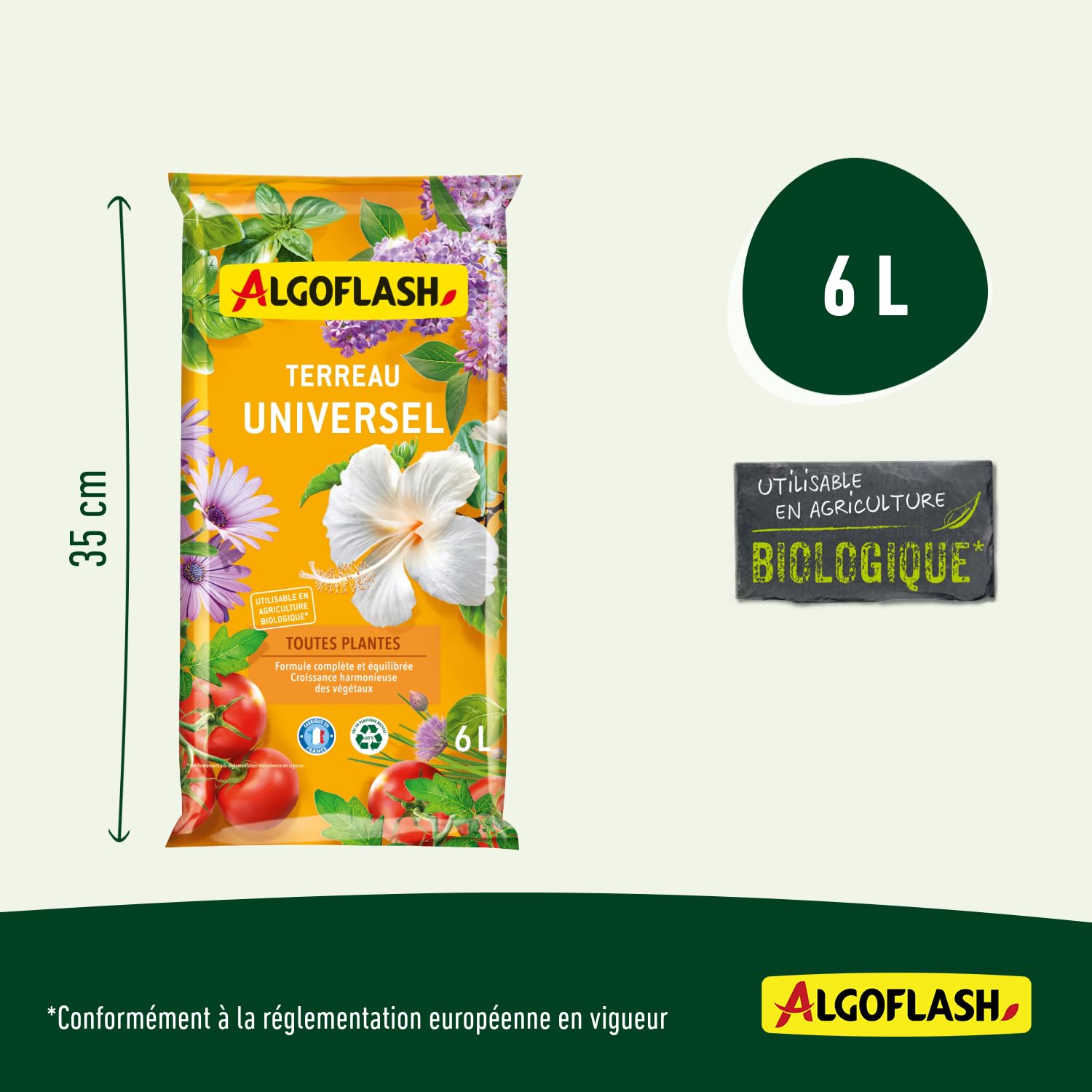 ALGOFLASH — Terreau universel 6 L utilisable en agriculture bio – Image 3