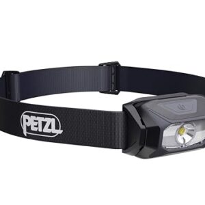 PETZL - Lampe frontale TIKKINA - 300 lumens, Gris, Trois niveaux d'éclairage