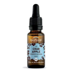 Pranarôm BIOFLORAL - 10 Crab Apple, Pommier Sauvage BIO DEMETER - Espoir - Fleur de Bach Authentique - Compte-gouttes 20 ML