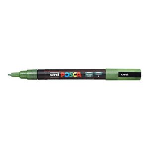Uni-Ball 186589 - Marqueur POSCA à pointe ogive fine, pailleté vert foncé