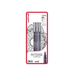 uni-ball PIN Lot de 3 stylos à pointe fine, encre résistante à l'eau et à la décoloration, idéal pour les architectes, les croquis, le scrapbooking, le dessin, l'art, le dessin technique, la qualité