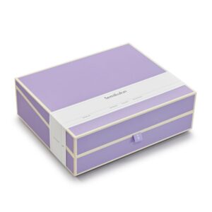Semikolon 370090 Boîte à documents - Boîte de rangement pour documents A4, 31,5 x 26 x 10 cm - lilac silk violet
