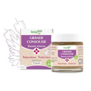 HERBALGEM | GRANDE CONSOUDE BAUME INTENSE BIO | RÉPARE ET PROTÉGE LES PEAUX ABIMÉES | 30ML