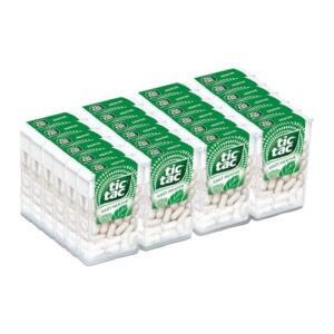 TicTac Goût Menthe - Bonbons frais sucrés à la Menthe - Format de Poche - 24 boites x 18g